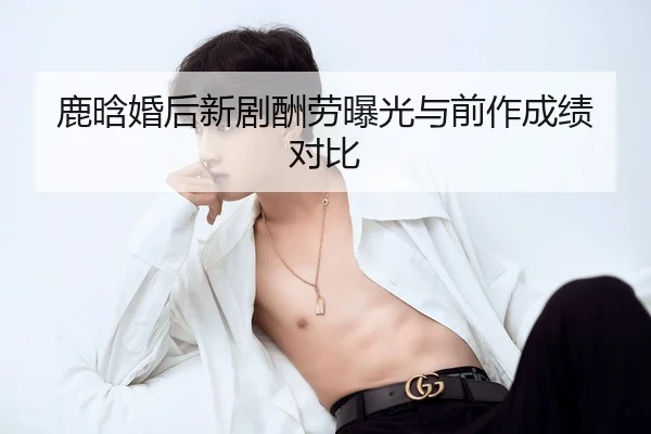 鹿晗婚后新剧酬劳曝光与前作成绩对比